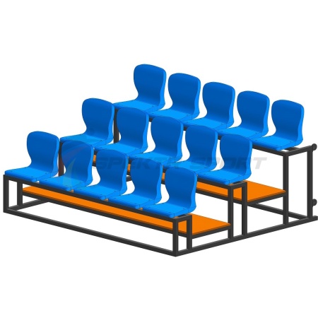 Купить Трибуна мобильная 3 ряда сиденья пластиковые на 15 мест в Шагонаре 